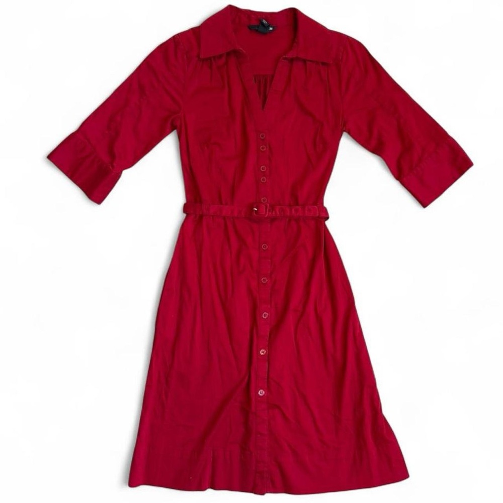 H&M Vibrant Red Long Sleeve Dress - Picture 1 of 8